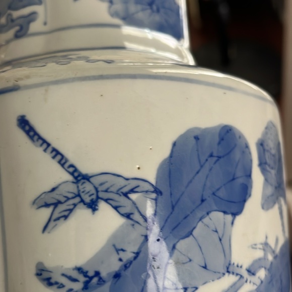 •VINTAGE MIDCENTURY CHINOISERIE CHIC PALM BEACH XL VASE• - Picture 11 of 13